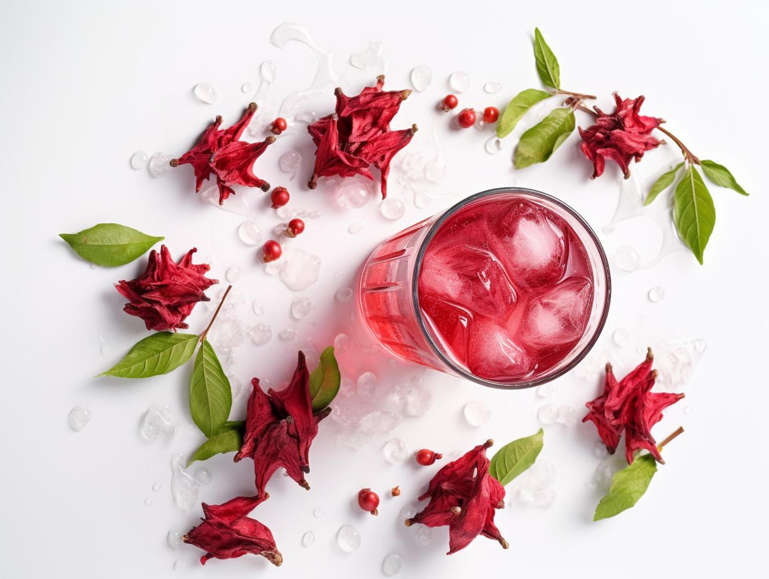 fresh-roselle-fruit-jamaica-sorrel-rozelle-hibiscus-sabdariffa-glass-roselle-juice-ice-tea copy 2